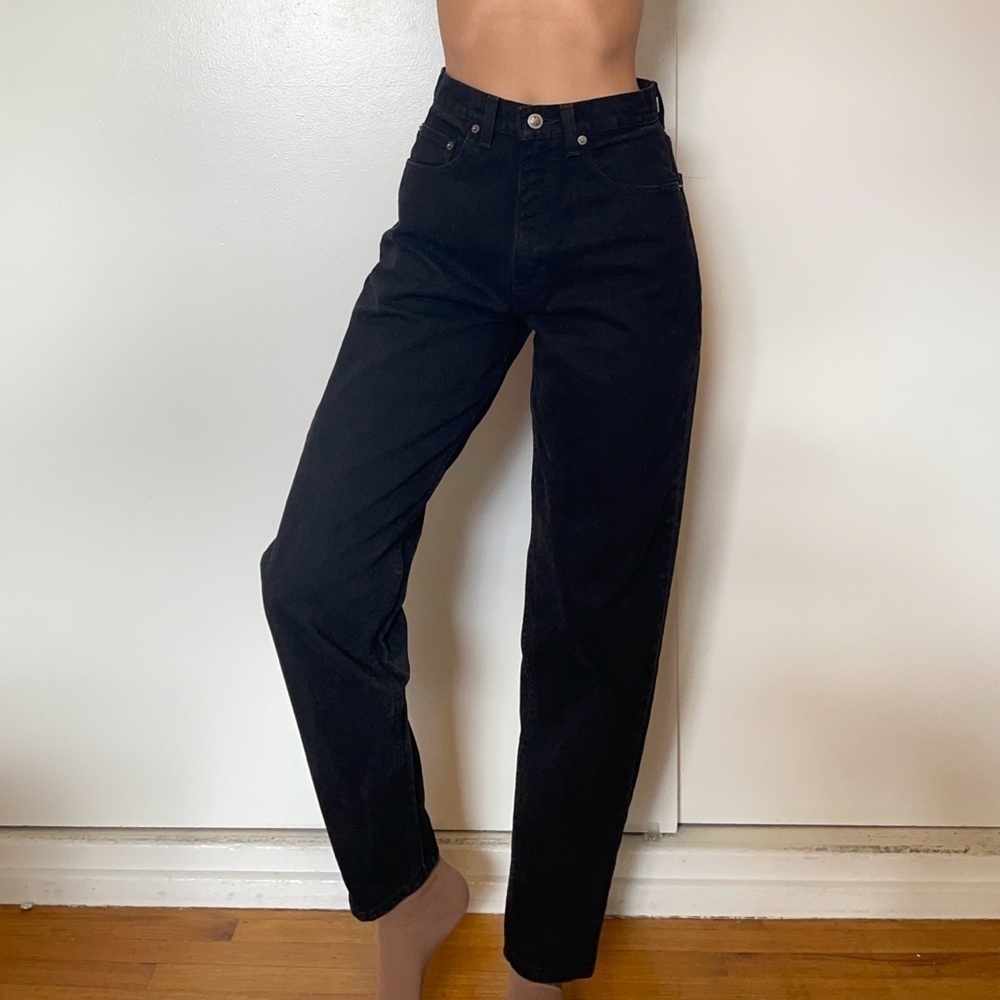 Vintage Route 66 women’s Jeans 90’s High Rise Relaxed Size 25 black mom western